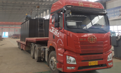 鄭州中興100噸 調節(jié)池正在裝車!